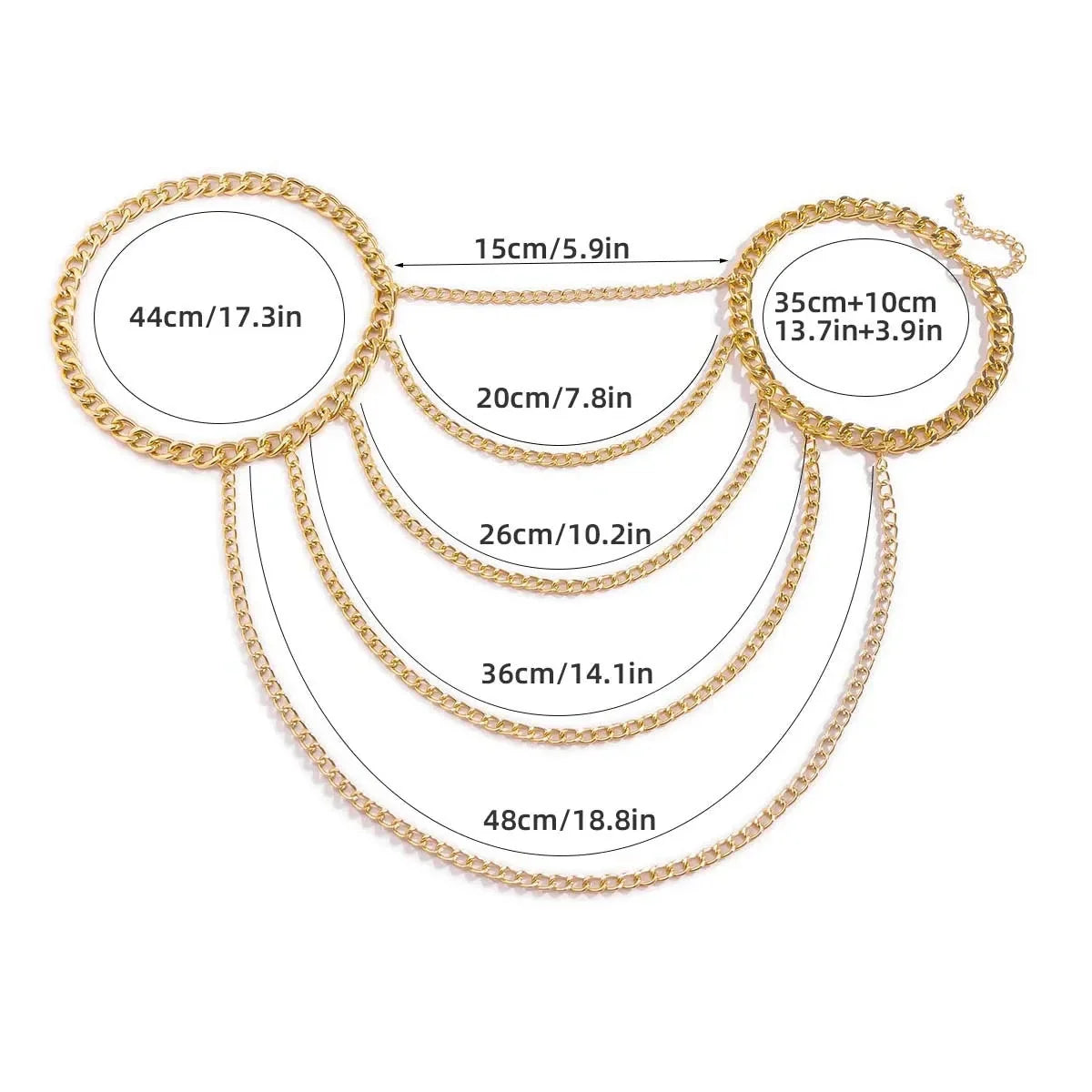 Women's Shoulder Chain Jewelry - Clavicle & Shoulder Gold