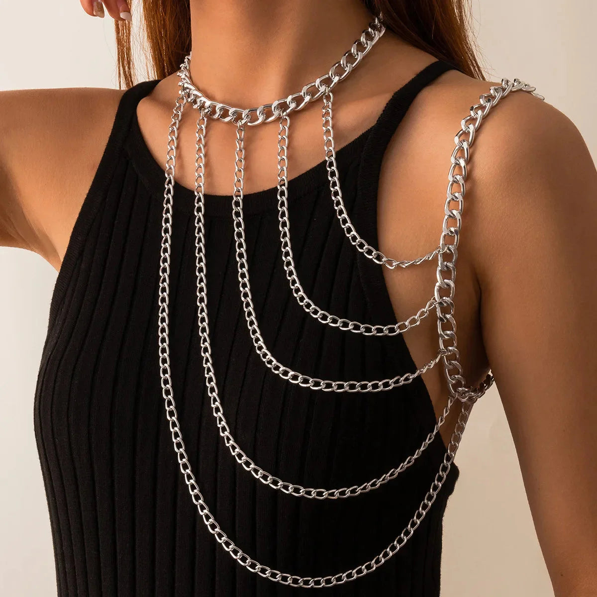 Women's Shoulder Chain Jewelry - Clavicle & Shoulder Silver