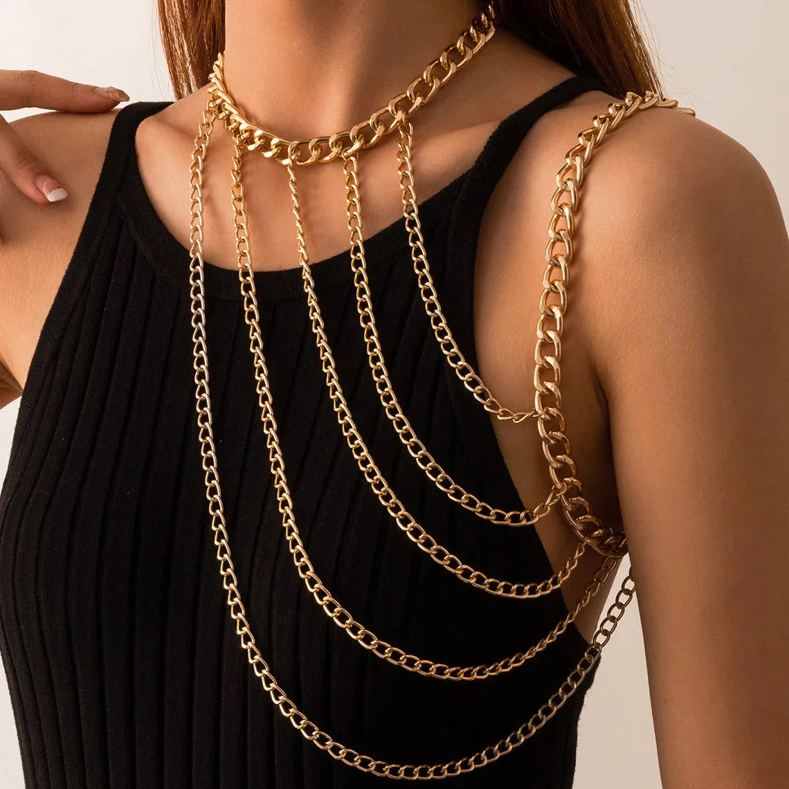 Women's Shoulder Chain Jewelry - Clavicle & Shoulder Gold