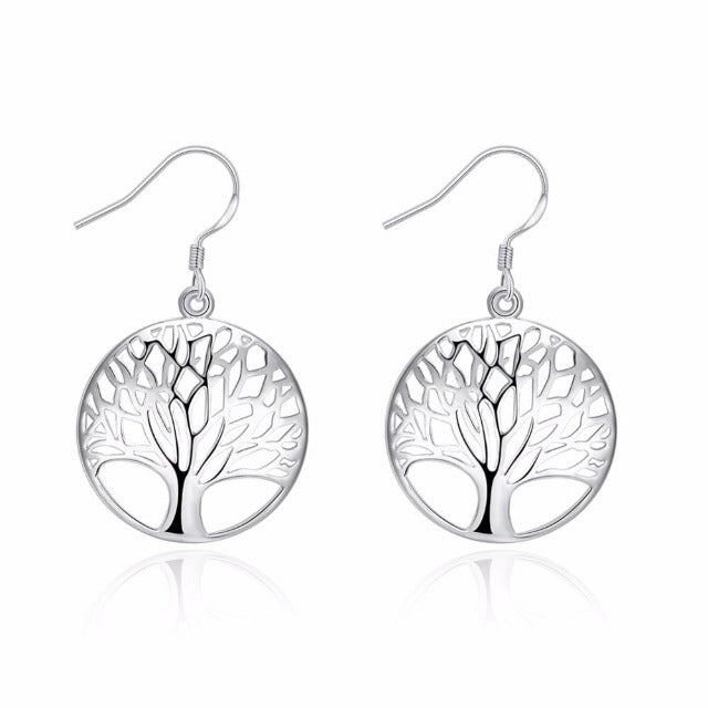 Tree of Life Silver Earrings