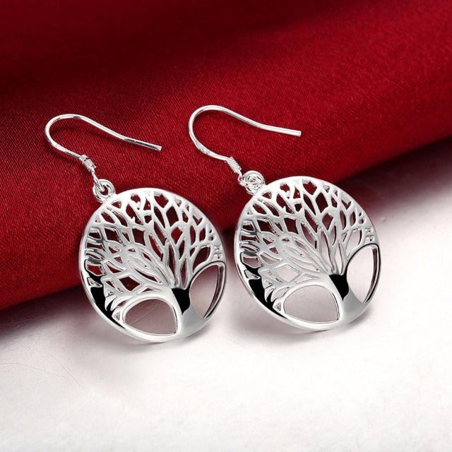 Tree of Life Silver Earrings