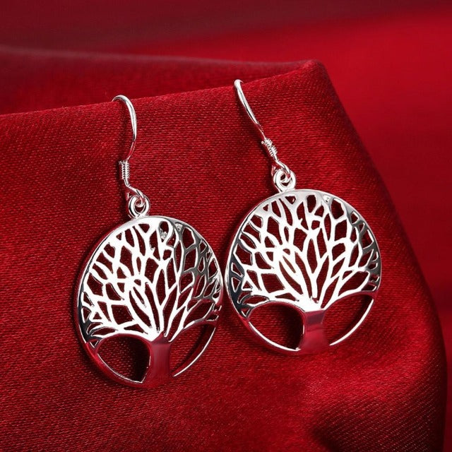 Tree of Life Silver Earrings