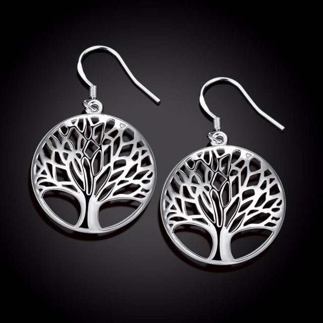 Tree of Life Silver Earrings