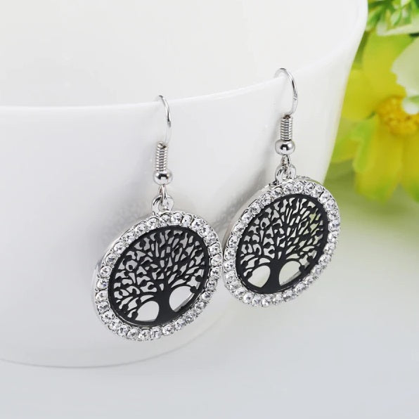 Tree of Life Earrings black