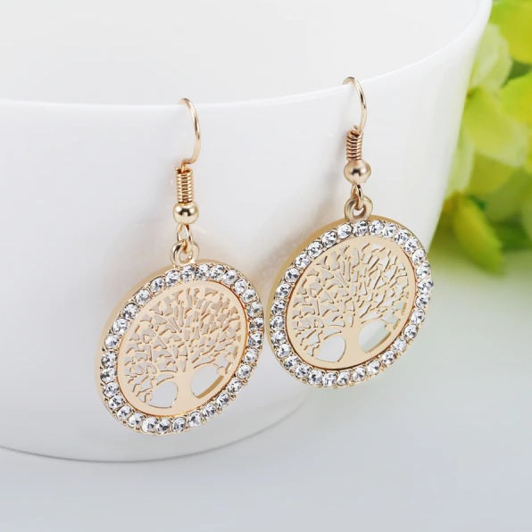 Tree of Life Earrings rose gold