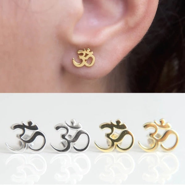 Buddhist Om Earrings