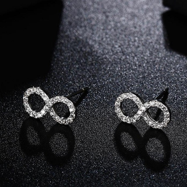 Infinity Silver Earring