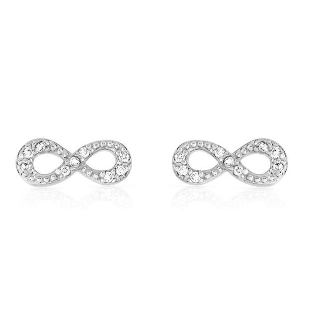 Infinity Silver Earring