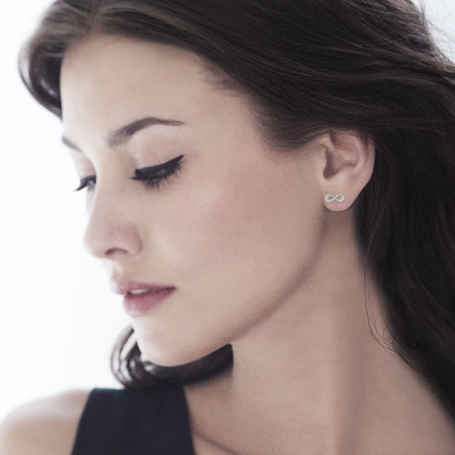 Infinity Silver Earring