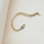 Long Snake Dangle Earrings gold