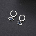 Blue Eye Earring Silver