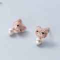 Rose gold Bear Earrings