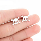 Skull Earrings (4 Colors) silver