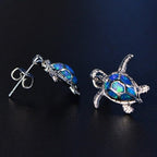 Blue Sea Turtle Earrings