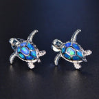 Blue Sea Turtle Earrings