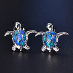 Blue Sea Turtle Earrings
