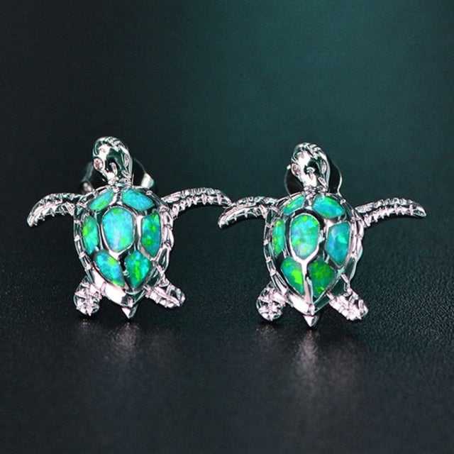 Green Sea Turtle Earrings