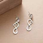 Infinity Heart Earrings Silver
