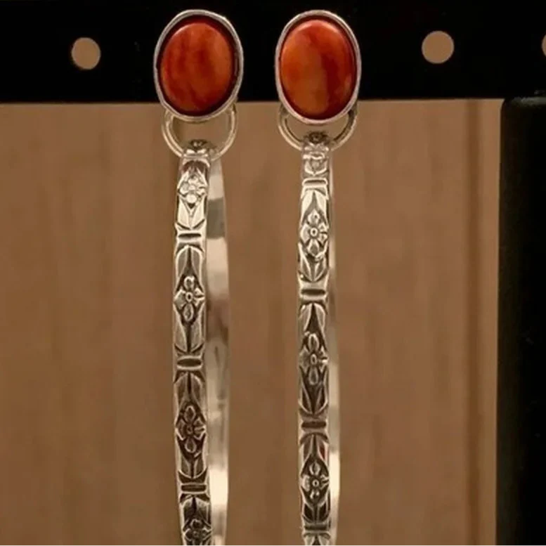 Ethnic-Style Hoop Earrings