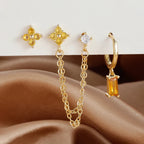 Earrings with Zircon Birthstone
