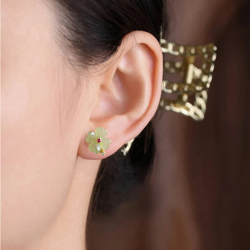 Four-Leaf Clover Stud Earrings