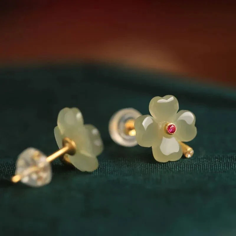 Four-Leaf Clover Stud Earrings