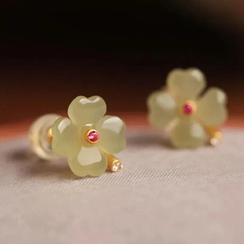 Four-Leaf Clover Stud Earrings