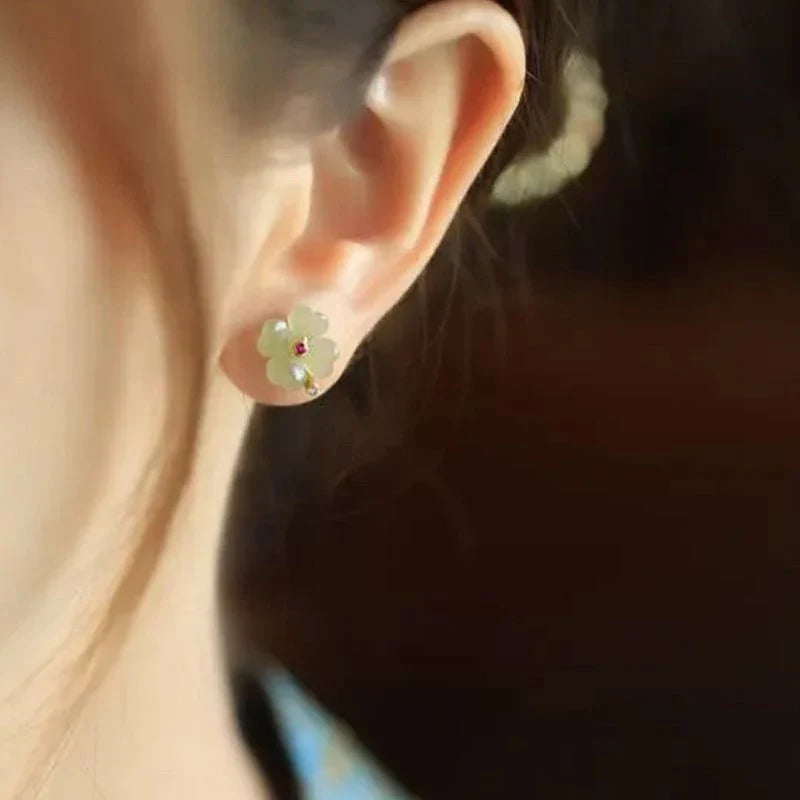 Four-Leaf Clover Stud Earrings