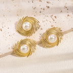Stylish Stud Earrings with Pearl