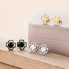 4-Leaf Clover Stud Earrings gold
