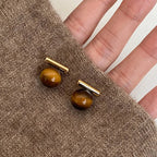 Women's Tiger's Eye Stud Earrings