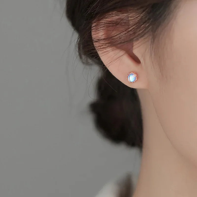 Women’s Moonstone Stud Earrings