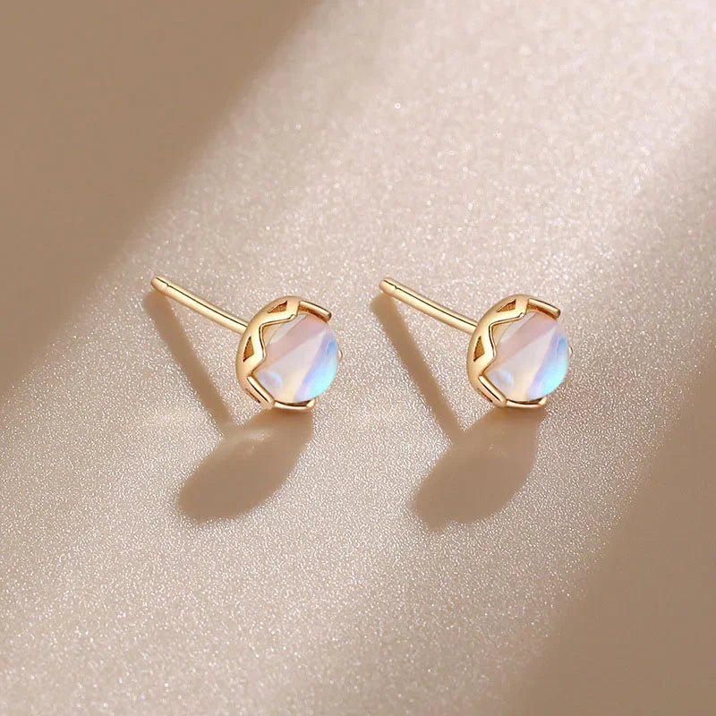 Women’s Moonstone Stud Earrings