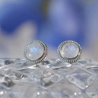 Women's Moonstone Stud Earrings
