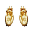 Buddha Hand Gold Stud Earrings