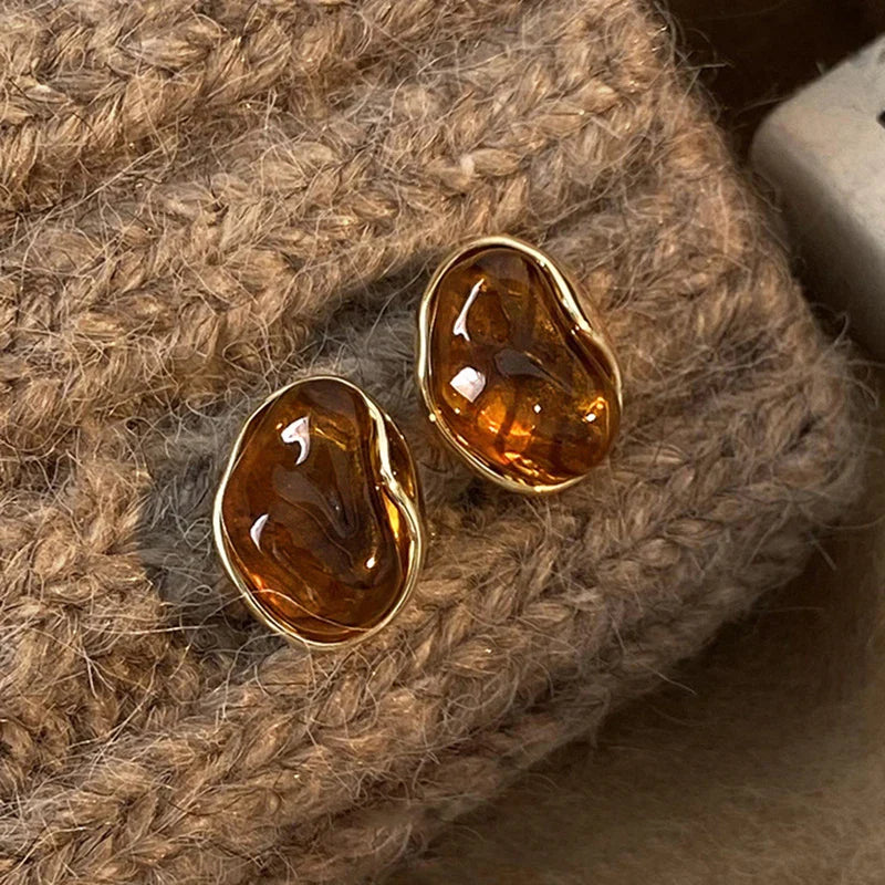 Women's Protective Tiger's Eye Stud Earrings