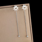 Sun Drop Stud Earrings in Silver