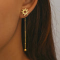 Sun Drop Stud Earrings in Gold