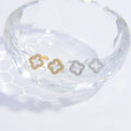 4-Leaf Clover Stud Earrings gold