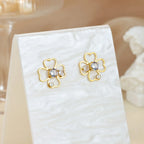 4-Leaf Clover Lucky Stud Earrings