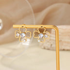 4-Leaf Clover Lucky Stud Earrings