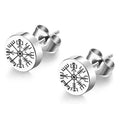 Vegvisir Viking Stud Earrings