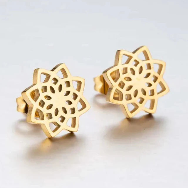 Mandala Women’s Stud Earrings gold