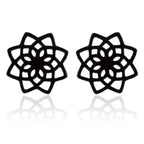 Mandala Women’s Stud Earrings black