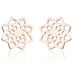 Mandala Women’s Stud Earrings rose gold