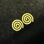 Spiral Stud Earrings Gold