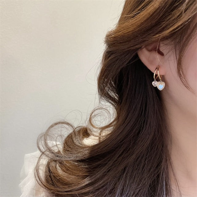 Gold Heart Earrings