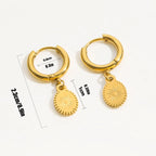 Compass Hoop Earrings Compass Rose Women