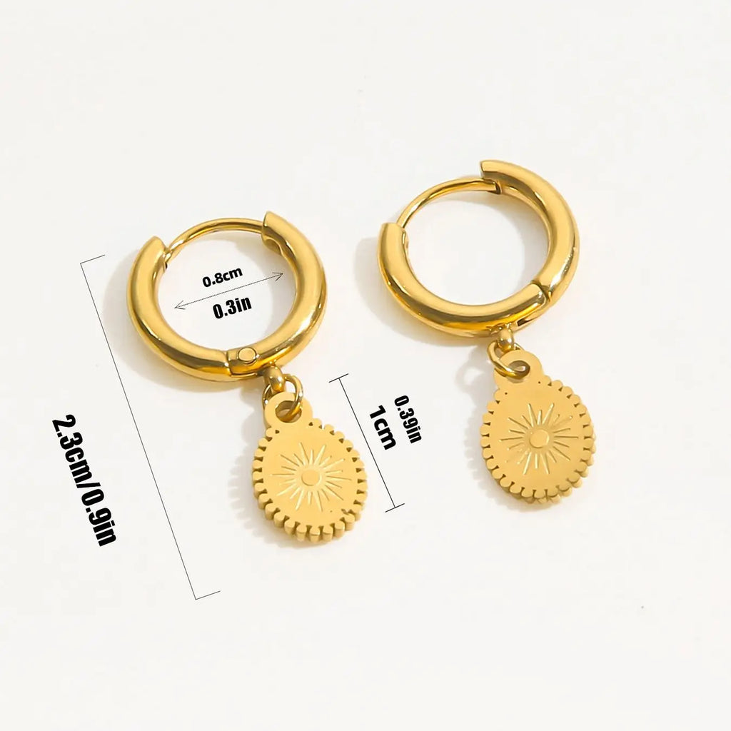 Compass Dangle Earrings Compass Rose