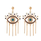 Greek Turkish Blue Evil Eye Earrings Mataki Matiasma style 1 gold